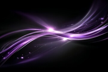 Aufkleber - Waves of purple light in a dark background creating an ethereal atmosphere at night