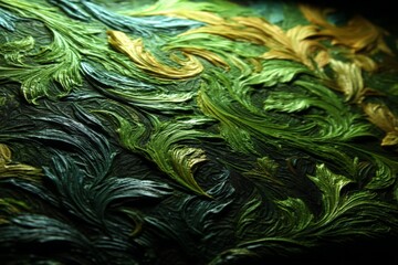 Poster - Intricate patterns of swirling colors in nature-inspired design showcase artistic craftsmanship in a close-up view