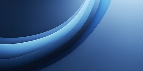 Fototapete - Abstract Blue Wave Design on Dark Background