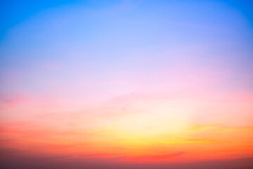 Wall Mural - beautiful , luxury soft gradient orange gold clouds and sunlight on the blue sky perfect for the bac