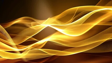 Poster - golden waves of light an abstract background of smooth curves and flowing elegance, evoking warmth a