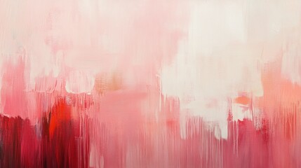 Poster - Soft, blended strokes of pink and white hues create a gentle abstract.