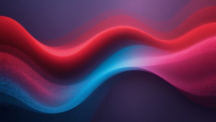 Fototapete - Abstract wavy design with vibrant red and blue colors