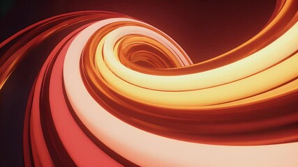 Poster - Abstract Glowing Spiral Design with Orange and Red Lines