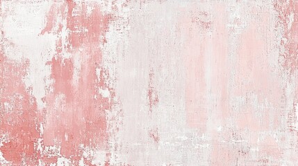 Poster - Textural abstract of weathered, muted pink and white paint.