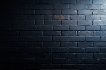 Fototapete - Close-up of a dark brick wall featuring subtle shadows and light, providing ample space for graphic design elements and creative use in various projects