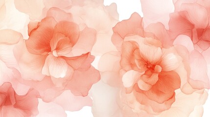 Poster - Delicate peach blossoms, a soft floral abstract.