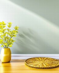 Poster - A stylish vase holding a lush green plant adding freshness and vitality to any interior space