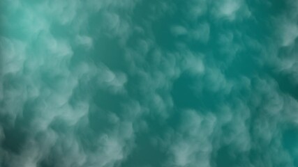 Poster - A soft, ethereal blend of turquoise and white clouds creating a dreamy atmosphere.
