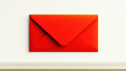 Poster - Simple envelope placed on a textured wall creating a minimalistic and aesthetic visual appeal