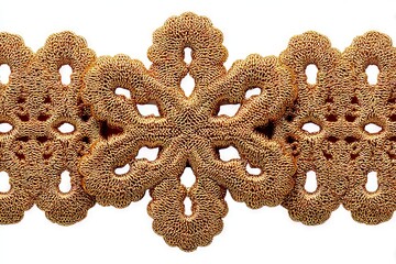 Aufkleber - Intricate golden lace design showcasing floral patterns suitable for various decorative applications