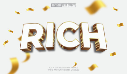 Poster - Editable 3d text style effect - Rich text effect Template