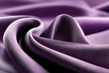 Leinwandbilder - Elegant purple silk fabric draped elegantly showcasing its smooth texture and sheen in soft lighting