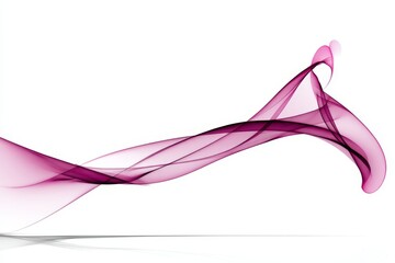 Poster - Beautiful swirling pink smoke forms an abstract design on a white background