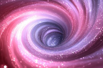 Aufkleber - Swirling galaxy formation evokes a sense of cosmic wonder in vibrant pink and purple hues