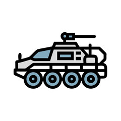 Poster - Futuristic rover vehicle with six wheels and space exploration equipment