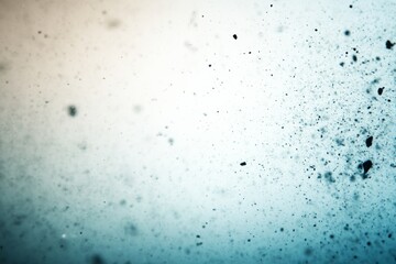 Leinwandbilder - Close-up view of fluid blue paint textures with grungy details evokes creativity and motion, providing ample space for additional design elements on the right side