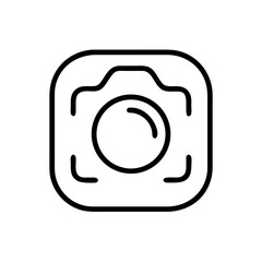 Poster - Camera Icon Outline Design in Minimal Style  