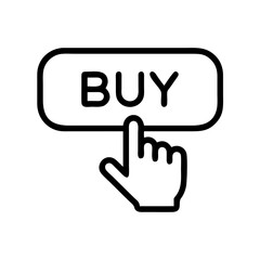 Poster - Buy Button Icon with Hand Gesture  