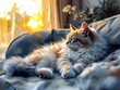 © stefano - gatto dorme dipinto