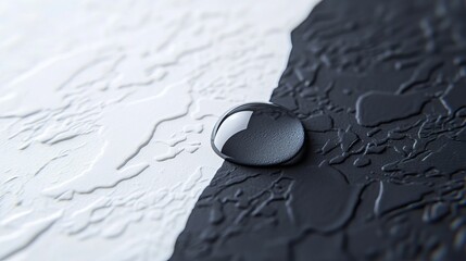 Poster - Abstract Black and White Texture Background Water Drop Design Modern Minimalist Elegant Stylish Premium High Resolution Digital Art Graphic Image Professional Photography Studio Shot Clean Simple     