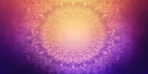 Poster - Abstract Radiating Background with Purple, Orange, and Yellow Hues