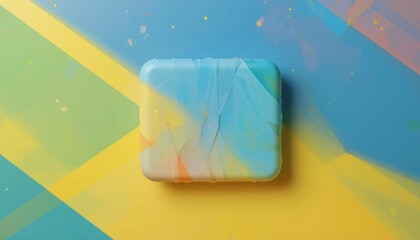 Poster - Vibrant colorful abstract art creative studio digital artwork playful environment aerial view artistic expression for modern design