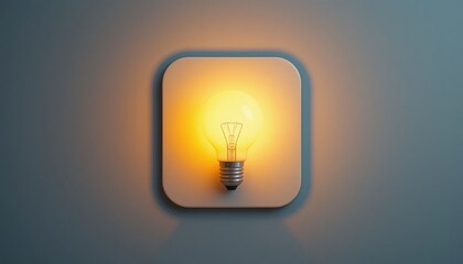Poster - Illuminating ideas a light bulb installation in a minimalist room modern design soft lighting artistic perspective