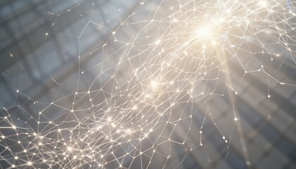 Fototapete - Illuminating energy flow digital realm abstract visuals ethereal atmosphere close-up perspective connectivity concept