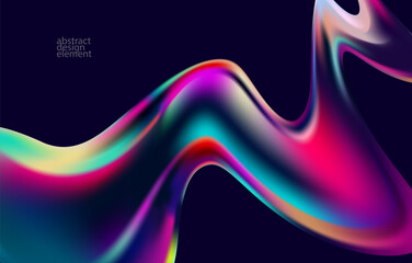 Wall Mural - abstract background of fluid iridescent shape. elegant colorful wallpaper.