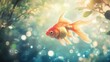 © MDRifat - there are many goldfish swimming in the water with a lot of fish, floating goldfish