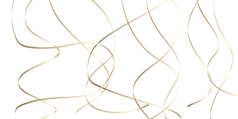 Poster - seamless luxury premium golden random chaotic lines on transparent background. luxury banner present