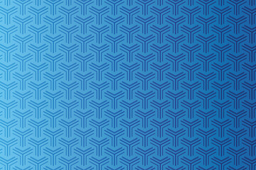 Poster - Patterned Blue Geometric Forms