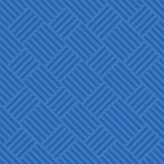 Poster - Cobalt blue Woven texture of parallel lines forming a herringbonelike pattern