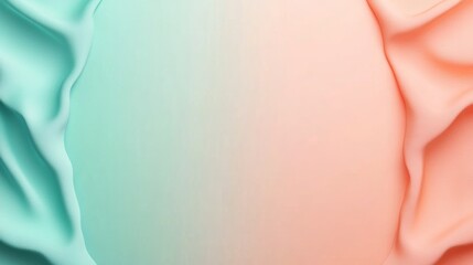 Leinwandbilder - A smooth gradient blends pale mint green into warm coral pink, featuring a textured surface that adds depth and invites creative expression within the minimalist design