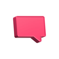 Poster - blank red chat 3d rendering