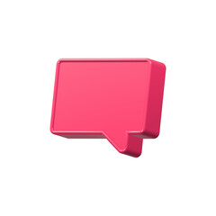 Poster - blank red chat 3d rendering