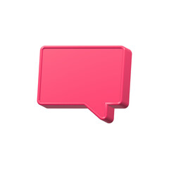 Poster - blank red chat 3d rendering