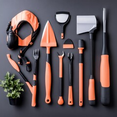 Poster - A collection of tools, including a shovel, a hammer, and a pair of pliers