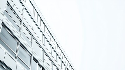 Poster - A minimalist architectural concept with white exteriors, glass facades, and spacious modern design elements