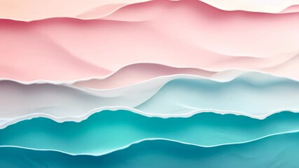 Poster - Waves of color blend delicately in a serene landscape capturing the essence of gentle transitions and flowing forms Generative AI