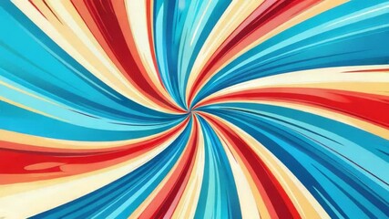 Poster - Vibrant Abstract Swirl of Red, Blue, and Yellow Colors in a Dynamic Spiral Pattern for Artistic and Creative Projects