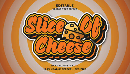 Poster - slice of cheese editable text effect with modern and simple style