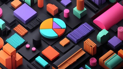 Poster - Business-focused social post designs with infographics, pie charts, and text blocks