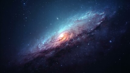 Wall Mural - spiral galaxy in the cosmic depths