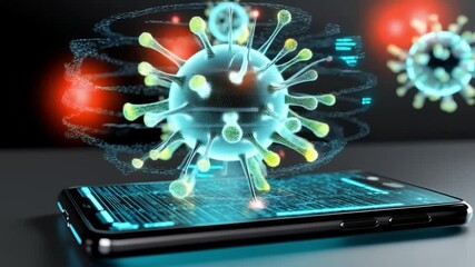 Poster - Exploring holographic representations of viruses on a smartphone in detailed 4k technology