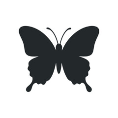 Poster - Minimalist Butterfly Silhouette Vector Illustration Perfect For Logo Designs Nature Inspired Graphics And Creative Projects Elegant And Simple Design