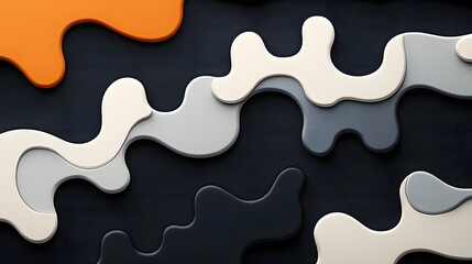 Poster - Flowing abstract geometric pattern