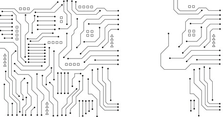 Poster - Circuit board technology background. 