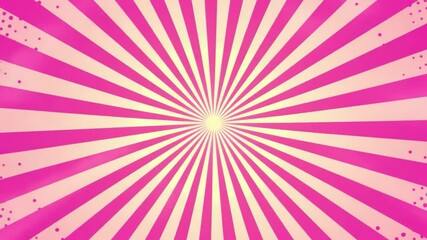 Poster - Vibrant Pink and White Sunburst Background with Lines and Dots for Dynamic Visual Designs